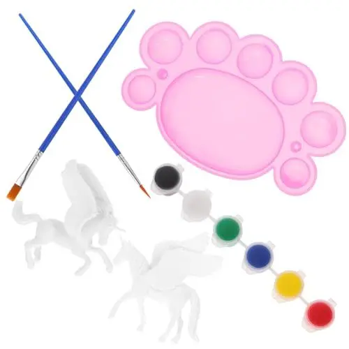 Produktbild: ifundom Selbstgemacht Einhorn Figuren Malset Für Kinder 6 Stück Bastelset Zum Anmalen Kreatives Einhorn Spielzeug Für Kunst Und Handwerksprojekte Für Kinder Von 4-8n