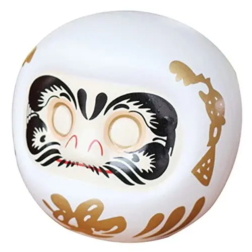 Produktbild: ifundom Sparschwein Spardosen Für Münzen Fortunea Darum Figur Daruma Japanisch Japanische Glückliche Katzenfigur Glückskatzenverzierung Zen-Statue Senfkörner Weiß Keramik Japanischer Stil