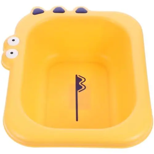 Produktbild: ifundom Waschbecken Für Neugeborene Tragbares -waschwerkzeug Waschbecken Für Babys Kinder Waschbecken Gesicht Waschbecken Cartoon-waschbecken Kinder Badewanne Kinderbecken Pp Yellow