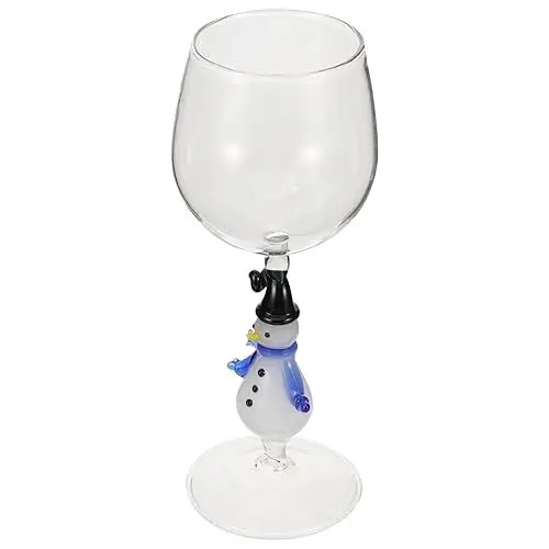 Produktbild: ifundom Weihnachtspartybecher Hohe Gläser Getränkebecher Aus Gläser Trinkgeschirr Weinkelch Aus Glas Trink Gläser Weihnachtliche Lustige Wein Trinkbecher Weihnachtskelch Hohe Füße Weinglas
