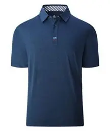 Produktbild: igeekwell Poloshirt Herren Kurzarm Atmungsaktive Tshirt Knopfleiste Sommer Einfarbig Schnelltrocknend Cool Polos Polokragen Sportlich Activewear Polohemd Streifen Golf Tennis Outdoor Tshirt