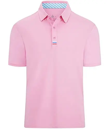 Produktbild: igeekwell Poloshirt Herren Kurzarm Atmungsaktive Tshirt Knopfleiste Sommer Einfarbig Schnelltrocknend Cool Polos Polokragen Sportlich Activewear Polohemd Streifen Golf Tennis Outdoor Tshirt