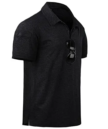 Produktbild: igeekwell Poloshirt Herren Kurzarm Freizeit Sport Tennis Golf Polo Sommer Atmungsaktiv Schnelltrocknend Outdoor Funktionspolo