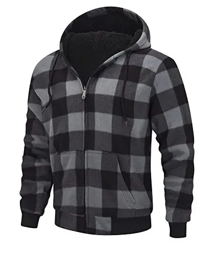 Produktbild: igeekwell Winterjacke Herren Kapuzenpullover mit Kapuze Fleecejacke für Männer Casual Kapuzenjacke Bequeme & Warme