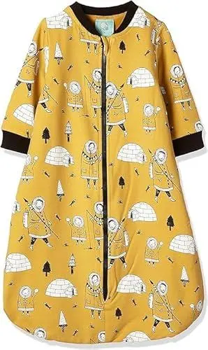 Produktbild: IGI Natur Babybekleidung Unisex Baby Wendeschlafsack Kleinkind-Bademantel, Gelb, 6-18 Monate