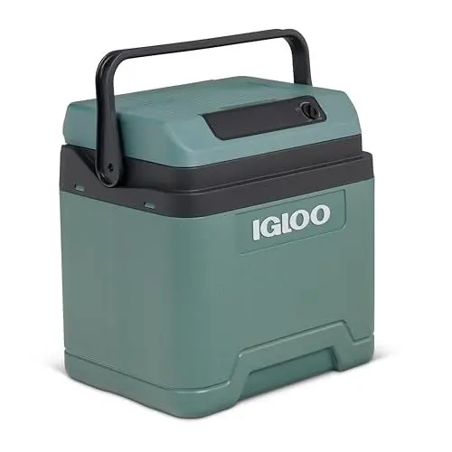 Produktbild: IGLOO IE27 AC/DC elektrische Kühlbox, 27 Liter, Mini-Kühlschrank 12/230 V für Auto, Boot und Freizeit, grün