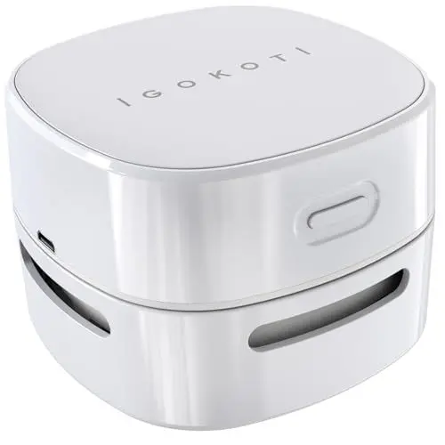 Produktbild: IGOKOTI USB Wiederaufladbar Tischstaubsauger, Tragbar Kabellos Mini Tisch Staubsauger, Starke Saugkraft Staubsauger Schreibtisch für Desktop, Büro, Schule, Haushalt Wichtelgeschenk