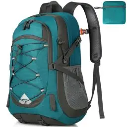 Produktbild: IGOLUMON Wanderrucksack Herren Damen 40L Wasserdichter Rucksack Leicht Faltbarer Reiserucksack Trekkingrucksack mit Reflexstreifen Für Radfahren, Klettern, Bergsteigen und Reisen Sport,Grün