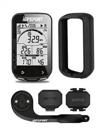 Produktbild: iGPSPORT BSC100S Fahrradcomputer Kabellos, 2.6'' Display Fahrradtacho Kabellos, IPX7 Wasserdicht 40H Wiederaufladbare Batterie Bluetooth5.0 ANT+ (BSC100S-Set)