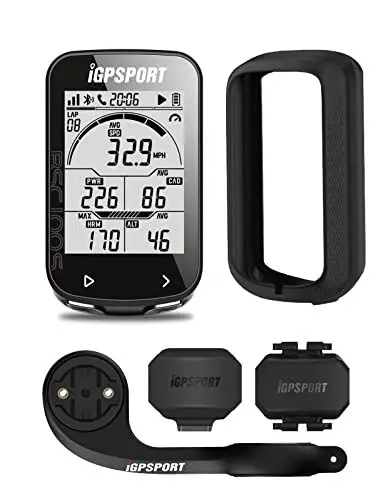 Produktbild: iGPSPORT BSC100S Fahrradcomputer Kabellos, 2.6'' Display Fahrradtacho Kabellos, IPX7 Wasserdicht 40H Wiederaufladbare Batterie Bluetooth5.0 ANT+ (BSC100S-Set)