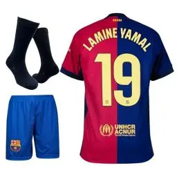 Produktbild: IHIMI Barcelona Lamine Yamal Trikot für Kinder Sets Kinder Trikot, Kurzarm Kinder Trikot, Neue Saison Fußball Trikot, Fussball Jersey, Football Training Tshirts, Kommt mit Shorts (176)