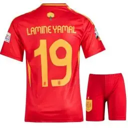 Produktbild: IHIMI Lamine Yamal No 19 Spanien, Trikot für Kinder und Shorts Sporttrikot, Special Design Limitierte Auflage, Fußballtrikot Trainingstrikots, Kinder Trikot Mit Kurz Fußballfans (152)