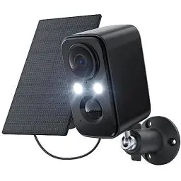 Produktbild: IHOXTX Überwachungskamera Aussen Akku Solar: Kamera Überwachung Aussen WLAN mit Bunte Nachtsicht PIR Bewegungserkennung 2-Wege-Audio IP66 wasserdicht Ganzjähriger ununterbrochener Schutz
