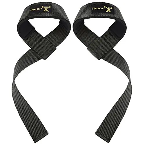 Produktbild: ihuan Zughilfen Krafttraining Lifting Straps, Handgelenk Bandagen für Fitness Training, Sport Bodybiulding gürtel für Handgelenkschutz,Wrist Wrap stützen schwere Gewichte