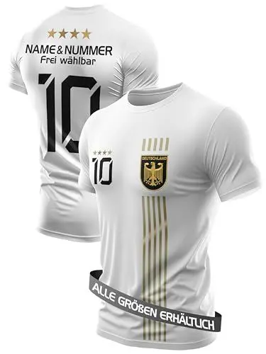 Produktbild: IIIII20Fo7IIIII Fussball Deutschland Trikot Em 2024 Kinder mit eigenem Namen personalisiert - Jungen National Fußball Kind Trikots - Jungs Fanartikel deutsche Nationalmannschaft TH5G