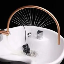 Produktbild: IINCOOY Spa Waschbecken Wasserhahn, Wasserzirkulationskopf, Spa Rahmen for Salon Shampoo Bett Massagezubehör Shampoo Bett Schüssel Waschen Haar Salon-Stil, Kopfhautpflege, Wasserfall
