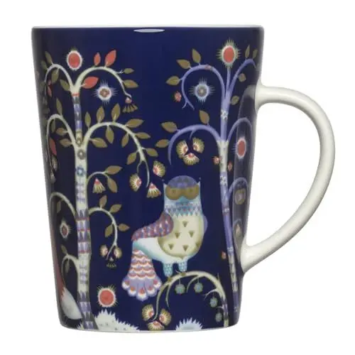 Produktbild: Iittala Taika Becher aus weißem Porzellan hergestellt, spielerisches Design, Volumen: 0,3l, Maße: 10,2 x 7,7 x 10 cm, 1070922