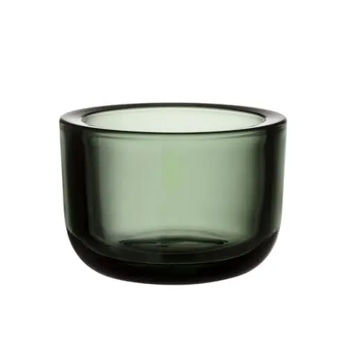 Produktbild: Iittala Windlicht Valkea aus Glas, in der Farbe Tannengrün, Größe: Abmessungen: 8,5x8,5x6 cm, 1070561