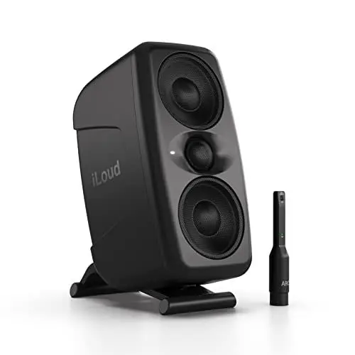 Produktbild: IK Multimedia iLoud MTM - Kompakter Verstärker, hohe Leistung bei niedrigen Frequenzen, Leistung von 100 W RMS, Frequenzbereich von 40 Hz bis 24 kHz, DSP-Technik, Schwarz