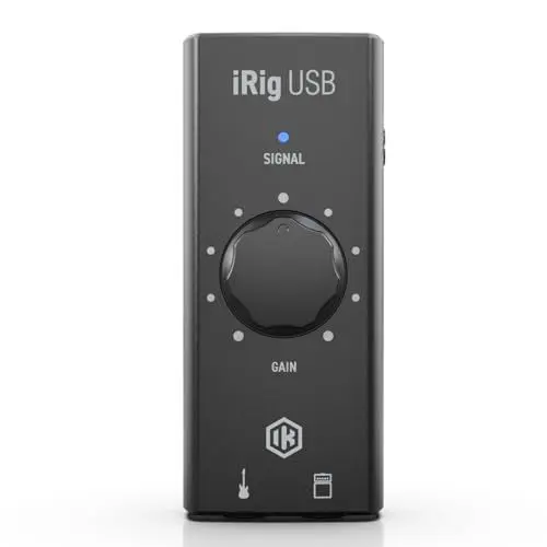 Produktbild: IK Multimedia iRig USB Gitarren- USB-C Audiointerface für MAC und PC (hochauflösende Audioübertragung, AMP-Ausgang mit zwei FX/Thru-Modi, Eingangsverstärkungsregler, inkl. IK-App und Software-Paket)