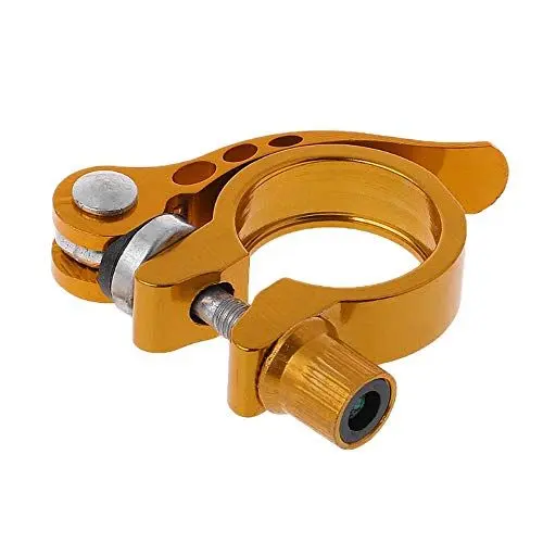Produktbild: IKAAR Fahrrad Sattelklemme Sattelkloben Fahrradsattelklemmen 28,6mm Fahrradsattelstützenklemme aus Aluminiumlegierung Gold