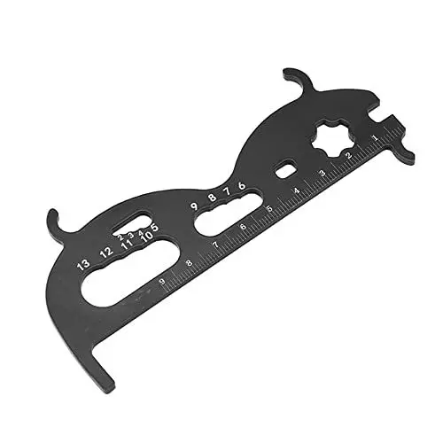 Produktbild: IKAAR Kettenlehre Fahrrad 6-in-1 Kettenmesslehre Kettenverschleiß Kettenwerkzeug Kettenverschleißindikator Kettenprüfer Kettenverschleißwerkzeug für Fahrrad Reparatur Schwarz