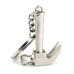 Produktbild: IKAAR Schlüsselanhänger Metall Mini Hammer Schlüsselring Anhänger Mini Werkzeug Schlüsselring Keychain Silber