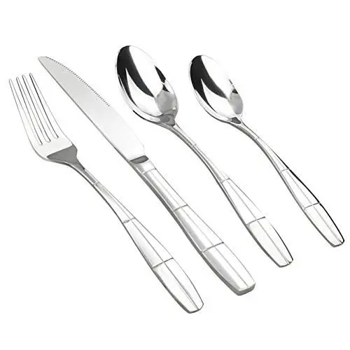 Produktbild: Ikando 24-teilig Edelstahlbesteck Edelstahl Besteck Rostfrei für 6 Personen
