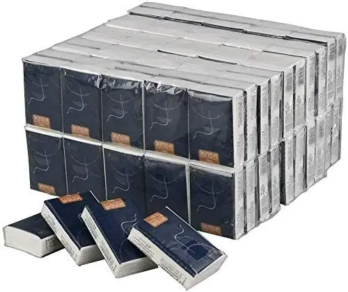 Produktbild: Ikando 4-Lagige Mini Kosmetiktücher Taschentücher Papier Papiertücher, 6 Blatt pro Packung, 150 Packung