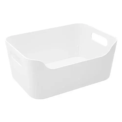 Produktbild: Ikea IKE-103.351.06 Aufbewahrungsbox Variera stapelbare Kiste in 24x17x10.5cm (BxTxH) mit Tragegriffen-Hochglanz weiß