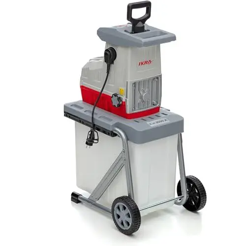 Produktbild: IKRA 81002880 Elektro Gartenhäcksler Walzenhäcksler ILH 3000 A, leise robust wartungsarm, Starke 3.000 Watt, Aststärke bis 44mm, 230 V