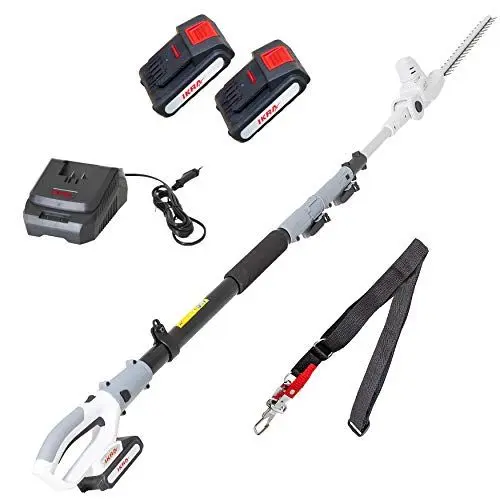 Produktbild: IKRA Akku Teleskop Heckenschere ICPH 2040 inkl. 2X Akku 20V, Schnelllader & Schultergurt