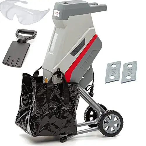Produktbild: IKRA Elektro Gartenhäcksler Messerhäcksler IMH 2500, inkl. Schutzbrille, Fangsack, inkl. 2X Ersatz-Wendemesser