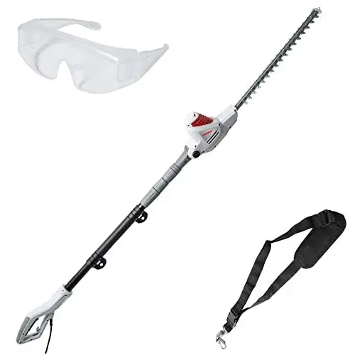 Produktbild: IKRA Elektro Teleskop Heckenschere ITHS 600, Schnittlänge 51cm, inkl. Schultergurt & Schutzbrille