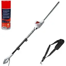 Produktbild: IKRA Elektro Teleskop Heckenschere ITHS 600, inkl. Schultergurt & Pflegespray, Schnittlänge 51cm, Schnittwinkelverstellung