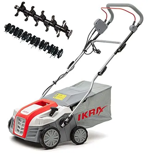 Produktbild: IKRA Elektro Vertikutierer Rasenlüfter IEVL 2000, Fangkorb 55l, Arbeitsbreite 40cm, starke 2000W