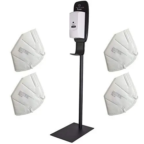 Produktbild: IKRA Touchless Care 2in1 Desinfektionsmittelständer & Seifenspender, inkl. 4x FFP2 Maske