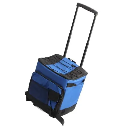Produktbild: I-Leakage Tragbare Weiche Kühltasche für Outdoor-Reisen, 35 L Roll-Kühltasche aus Ochsenstoff mit Aluminiumfolie
