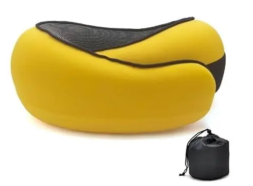 Produktbild: ILESTDG Dreamjoys Nappy™ - Das Reisekissen- Comfy Nackenkissen,Flugzeug Und Auto Reisekissen mit Memory Foam (Gelb)