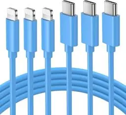 Produktbild: ilikable 3Pack 2M USB C Kabel, MFi zertifizierte iPhone Ladekabel USB C, iPhone Schnellladekabel kompatibel mit iPhone 14Pro,14,13,12,12 Pro,SE 2020,11,Max X XS XR 8 Plus SE 2020, Blau
