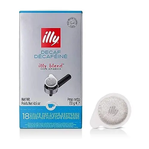 Produktbild: illy Kaffee, E.S.E. Kaffeepads Einzelportion, entkoffeiniert - 12 Verpackungen mit je 18 Kaffeepads