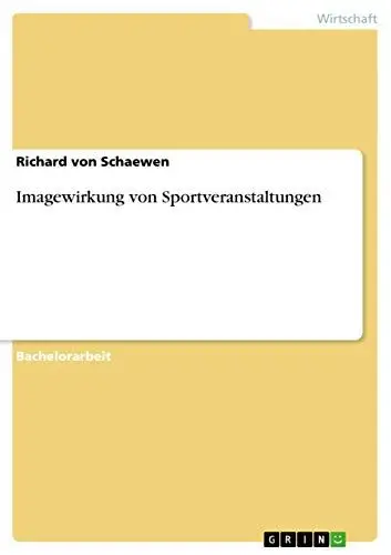 Produktbild: Imagewirkung von Sportveranstaltungen