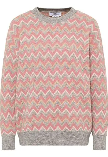 Produktbild: IMANE Women's Strick Pullover, Rosa Mehrfarbig, M-L