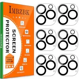 Produktbild: IMBZBK 6 Stück Kameraschutz für iPhone 16 Pro und iPhone 16 Pro Max für Panzerglas Kamera Schutz Zubehör Camera Protector, Hülle Freundlich 9H Kamera Schutzfolie