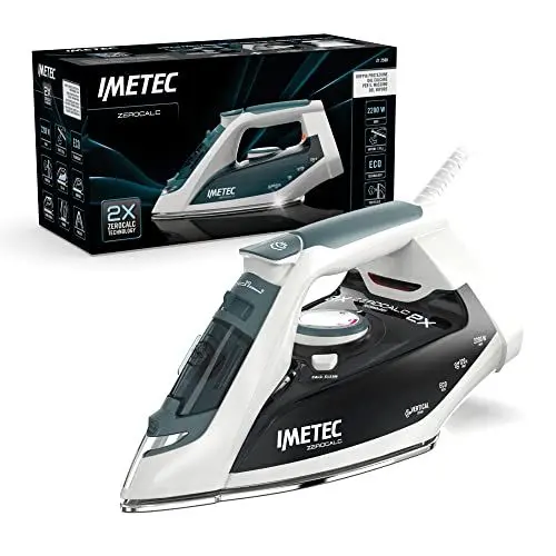 Produktbild: Imetec Dampfbügeleisen ZeroCalc Z1 2500 mit Anticalcare-Technologie, Multi-Loch-Edelstahlplatte mit 2200 W, Dampfstoß 120 g, Calc-Clean-Funktion