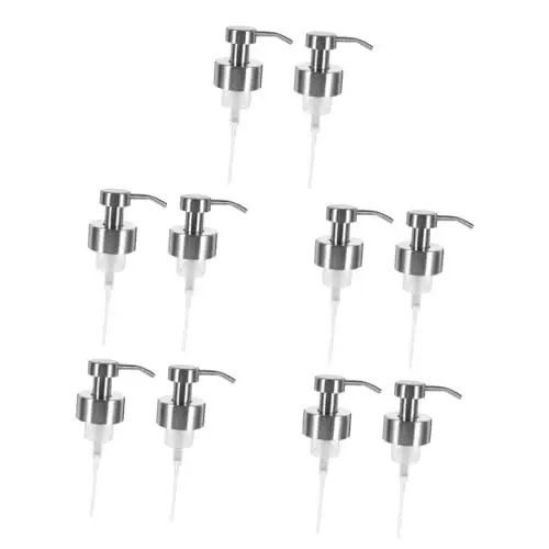 Produktbild: IMIKEYA Schaumseifenspender Pumpe 10 Stück Schaumspender Shampoospender Ersatzpumpe Waschbeckenspender Pumpenspender Pumpe Ersatzpumpenkopf Ersatzlotionschale 304