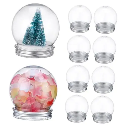 Produktbild: IMIKEYA Gestalten Sie Ihre Eigene Schneekugel 10er-Pack 150 Ml Kunststoff-aluminiumdeckel Für Bastelprojekte