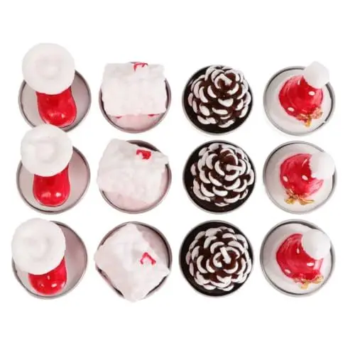 Produktbild: IMIKEYA 12 Pcs Weihnachten Tannenzapfen Kerzen Weihnachten Dekorationen Kerze Lichter Entzückende Weihnachten Thema