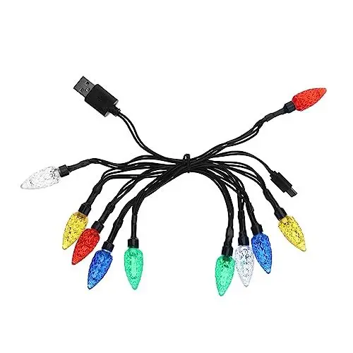 Produktbild: IMIKEYA 1Stk Ladekabel für Lichterketten Mini Lichterkette warmweiße Lichter Auto-Ladegerät Handyladegerät Ladelampe Telefon Datenleitung LED schmücken Schnittstellenlicht farbige Lichter