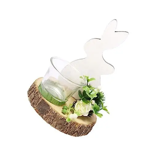 Produktbild: IMIKEYA -dauerhaftes Material Kerzenhalter Aus Holz Glasbecher Heimdekoration für Ostern